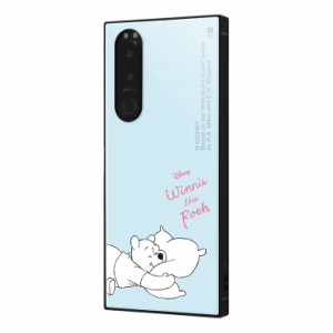 Xperia 5 III  ケース ディズニー プーさん ミズイロ 耐衝撃カバー ハイブリッド KAKU 四角 スクエア おしゃれ かわいい オシャレ シンプ