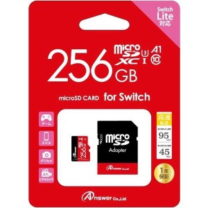 Switch Switch Lite共用 MicroSD 256GB SDカードアダプタ付き スイッチ アンサー