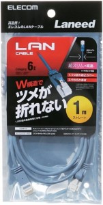 エレコム ツメ折れ防止スリムLANケーブル Cat6準拠  ELECOM