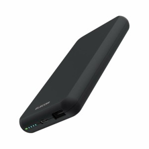 エレコム モバイルバッテリー 10000mAh 大容量 15W 3A 15W 3A 入出力 Type-C ×1 出力 USB-A ×1 おまかせ充電対応 充電器 ブラック ELEC