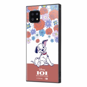 AQUOS sense6s AQUOS sense6 ケース ディズニー 子犬 フラワー カバー 耐衝撃ハイブリッド KAKU スクエア 四角 かわいい 可愛い おしゃれ