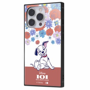 iPhone 13 Pro ケース ディズニー 子犬 フラワー カバー 耐衝撃ハイブリッド KAKU スクエア 四角 かわいい 可愛い おしゃれ オシャレ シ