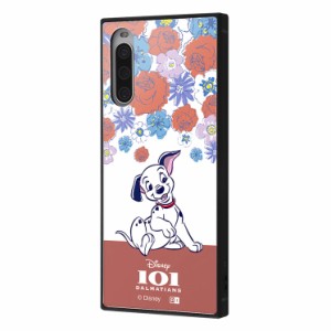 Xperia 10 IV エクスペリア SO-52C , SOG07 , XQ-CC44 ケース ディズニー 子犬 フラワー カバー 耐衝撃ハイブリッド KAKU スクエア 四角 