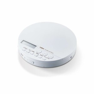 エレコム CDプレーヤー コンパクト ポータブル Bluetooth対応 リモコン付属 卓上 イヤホン付属 語学学習 リスニング 音楽 ホワイト ELECO