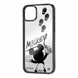 iPhone 14 Plus スマホ ケース カバー ディズニー ミッキーマウス サイン メタリック キャラクター グッズ TPU ソフト 傷に強い 耐衝撃 