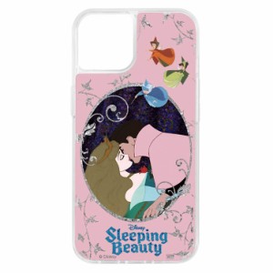 iPhone 14 iPhone 13 スマホ ケース カバー 眠れる森の美女 ラメ グリッター キラキラ オーロラ姫 王子 シルバー Disney ディズニー キャ