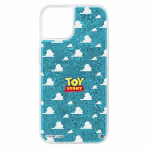 iPhone 14 iPhone 13 スマホ ケース カバー トイストーリー ロゴ ラメ グリッター キラキラ Toy Story 青空 シルバー Disney ディズニー 