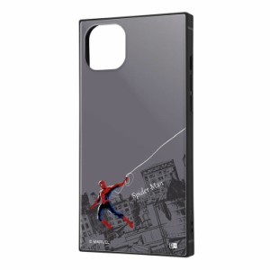 iPhone 14 Plus スマホ ケース カバー スパイダーマン グレー マーベル Marvel かっこいい 耐衝撃 キャラクター グッズ ランド シー エア