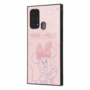 OPPO Reno5A ケース ミニー ディズニー キャラクター グッズ カバー ピンク リボン 保護 耐衝撃 頑丈 ハイブリッド KAKU スクエア