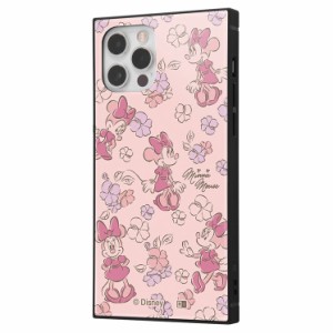 iPhone12 iPhone12Pro ケース ミニー ディズニー キャラクター グッズ カバー ピンク 花柄 総柄 クローバー ランダム 保護 耐衝撃 頑丈 