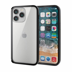 エレコム iPhone 14 Pro Max ケース カバー ハイブリッド 360度全面保護 耐衝撃 カメラ周り保護 背面ガラスクリア ガラスフィルム付 硬度