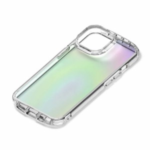 iPhone 14 13 クリア ケース オーロラ 虹 カバー スマホケース おしゃれ かわいい 背面 透明 レインボー MagSafe対応 アイフォン アイホ