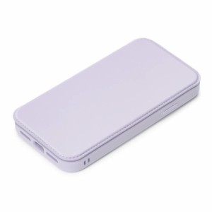 iPhone 14 Pro 手帳型 ケース シンプル 背面 クリア 透明 カバー スマホケース おしゃれ かわいい カード ポケット 収納 パープル 紫 ア