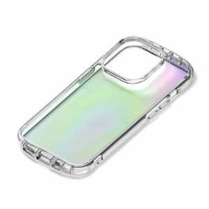 iPhone 14 Pro クリア ケース オーロラ 虹 カバー スマホケース おしゃれ かわいい 背面 透明 レインボー MagSafe対応 アイフォン アイホ