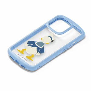 iPhone 14 Pro クリア ケース ディズニー ドナルド ダック カバー スマホケース おしゃれ かわいい 背面 透明 ブルー 水色 後ろ姿 アイフ
