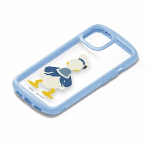 iPhone 14 Plus クリア ケース ディズニー ドナルド ダック カバー スマホケース おしゃれ かわいい 背面 透明 ブルー 水色 後ろ姿 アイ