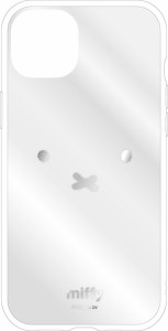 ミッフィー iPhone 14Plus クリア ケース カバー スマホケース 背面 透明 おしゃれ かわいい フェイス 顔 キャラクター グッズ 可愛い オ