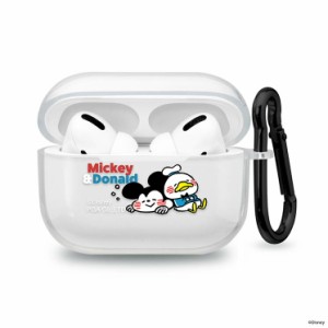 カナヘイ ディズニー AirPods Pro 第1世代 ケース ミッキー ＆ ドナルド クリア 透明 キャラクター グッズ LINE スタンプ クリエイター 