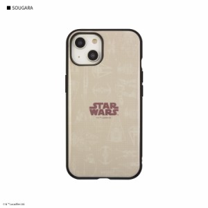 STAR WARS iPhone 14 iPhone 13 ケース カバー ベージュ 総柄 スターウォーズ キャラクター グッズ オシャレ かっこいい IIIIfit 耐衝撃 