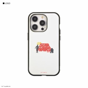 STAR WARS iPhone 14Pro ケース カバー ロゴ ホワイト C3PO R2-D2 スターウォーズ キャラクター グッズ オシャレ かっこいい IIIIfit 耐