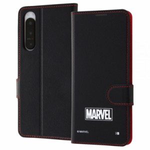 Xperia 5IV 手帳型 スマホ ケース カバー マーベル ロゴ Marvel 耐衝撃 頑丈 マグネット 磁石 カード 収納 ポケット ストラップホール 付