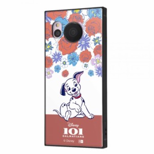 AQUOS sense7 ケース ディズニー ラッキー 子犬 101匹わんちゃん 花柄 フラワー スマホ カバー ホワイト レッド 犬 ダルメシアン かわい
