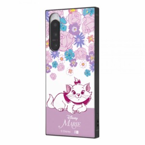 Xperia 5IV ケース ディズニー マリー おしゃれキャット 花柄 フラワー スマホ カバー ホワイト ピンク かわいい おしゃれ ストラップホ