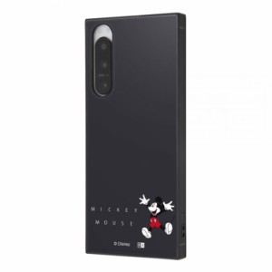 Xperia 5IV ケース ディズニー ミッキー マウス グレー スマホ カバー ジャンプ かわいい おしゃれ ストラップホール スクエア エアクッ