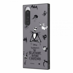 Xperia 5IV ケース ディズニー ネイトメア ビフォア クリスマス ジャック グレー スマホ カバー Monsters Inc かわいい おしゃれ ストラ