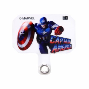 スマホ ストラップホルダー キャプテン アメリカ MARVEL マーベル 単品 単体 シート スマホショルダー パーツ ホルダー ホルダーのみ 薄