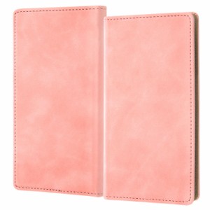 多機種対応 手帳型 スマホケース レザー ムラ染め ピンク Mサイズ PUレザー シンプル おしゃれ かわいい カード ポケット 収納 取り外し