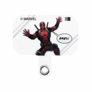 スマホ ストラップホルダー デッドプール MARVEL マーベル 単品 単体 シート スマホショルダー パーツ ホルダー ホルダーのみ 薄い 肩掛