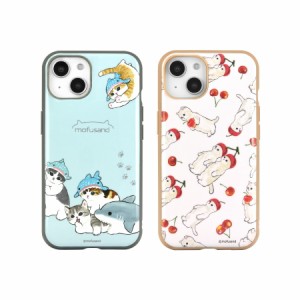 mofusand iPhone14 iPhone13 ケース サメにゃん 総柄 にゃんこ 猫 ねこ さくらんぼ チェリー キャラクター グッズ LINE ライン スタンプ 