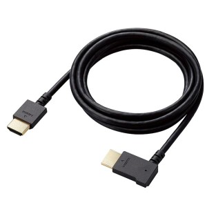 HDMI ケーブル HIGH SPEED with Ethernet L字 右向き 1.5m 4K 30Hz やわらか HEC ARC (タイプA・19ピン - タイプA・19ピン) RoHS指令準拠