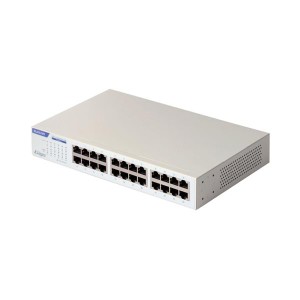 スイッチングハブ LAN ハブ 24ポート Giga対応 1000/100/10Mbps 金属筐体 電源内蔵 ファンレス 静音 省エネ機能 壁掛け設置対応 ホワイト