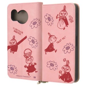 AQUOSsense8 手帳型 ケース ムーミン リトルミイ ピンク カバー PU レザー 耐衝撃 カード 収納 ポケット スタンド