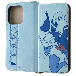 iPhone 15Pro ３眼 ケース 手帳型 ディズニー ドナルドダック 怒る ドナルド カード 収納 ポケット ストラップホール スタンド