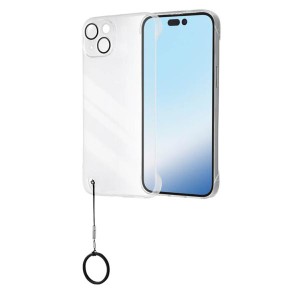 iPhone15Plus ケース クリア 透明 リング ストラップ付 軽量 無地 カメラ 保護 スマホ カバー ウルトラライト ハードケース