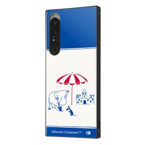 Xperia1IV ケース ムーミン RIVIERA バカンス ビーチ 砂のお城 スマホ カバー キャラクター グッズ 耐衝撃