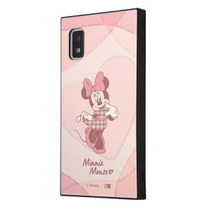 AQUOSwish3 ケース ディズニー ミニー ハート ピンク マーブル スマホ カバー キャラクター グッズ 耐衝撃 ハイブリッド