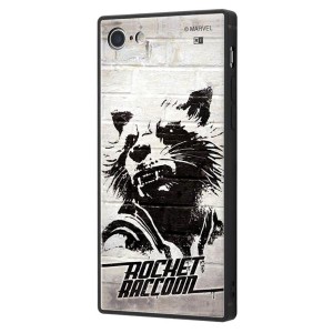 iPhone SE3 SE2 ケース マーベル ロケット MARVEL モノクロ 耐衝撃 スマホ カバー ハイブリッド