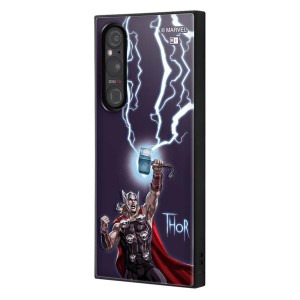 Xperia1V ケース マーベル ソー MARVEL 稲妻 耐衝撃 スマホ カバー ハイブリッド