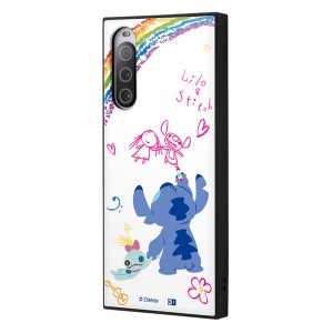 Xperia10V ケース ディズニー スティッチ 落書き 後ろ姿 スマホ カバー キャラクター グッズ 耐衝撃 ハイブリッド