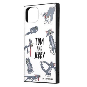 iPhone15Plus ケース トムとジェリー トム 耐衝撃 スマホ カバー ハイブリッド スクエア キャラクター