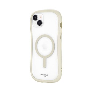 iPhone 15Plus 14Plus ケース クリア 透明 ホワイト ベージュ ストラップホルダー MagSafe 耐衝撃 スマホ カバー くびれ