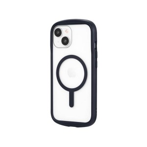 iPhone 15 14 ケース クリア 透明 ミッドナイト ストラップホルダー 付 MagSafe 対応 耐衝撃 スマホ カバー シンプル 軽量