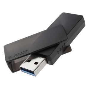 USBメモリ 128GB USB 5Gbps(USB3.2(Gen1)/2.0) USB-A 回転式キャップ 誤回転防止 ホコリ混入防止 スライドロック 【 Windows 11/10 macOS