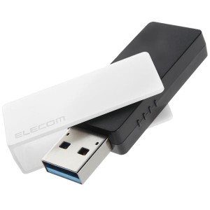 USBメモリ 128GB USB 5Gbps(USB3.2(Gen1)/2.0) USB-A 回転式キャップ 誤回転防止 ホコリ混入防止 スライドロック 【 Windows 11/10 macOS