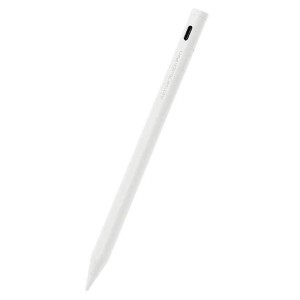エレコム タッチペン 充電式 スタイラスペン 極細 ペン先 2mm マグネット付 iPad ホワイト ELECOM