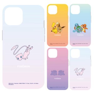 iPhone15 iPhone14 iPhone13 ケース ポケモン クリア カラー グラデーション キャラクター ピカチュウ イーブイ メタモン